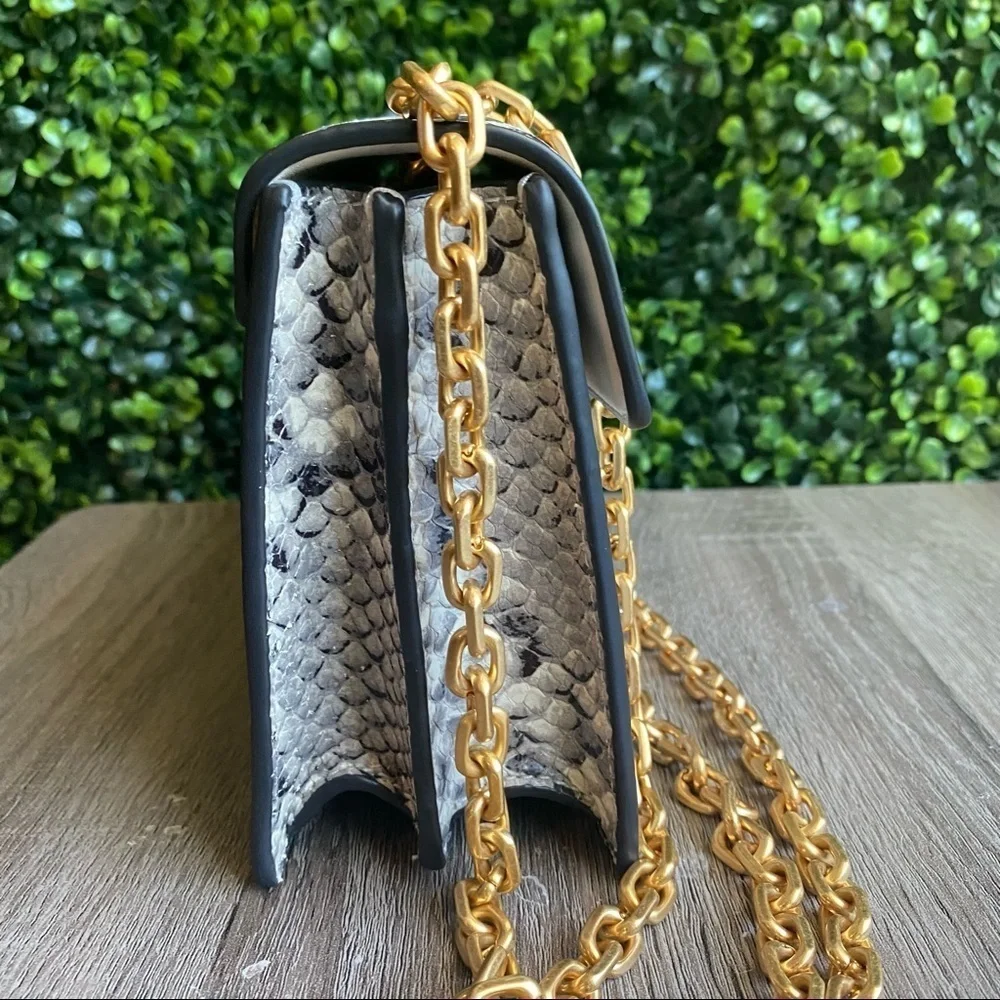 Rare‎ hard to find Tory burch snake print shoulder bag